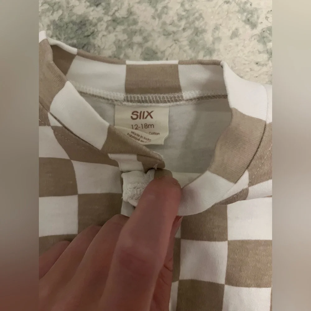 SIIX NWOT Tiramisu Checkerboard Organic Wells Top and Pants Matching Set Outfit